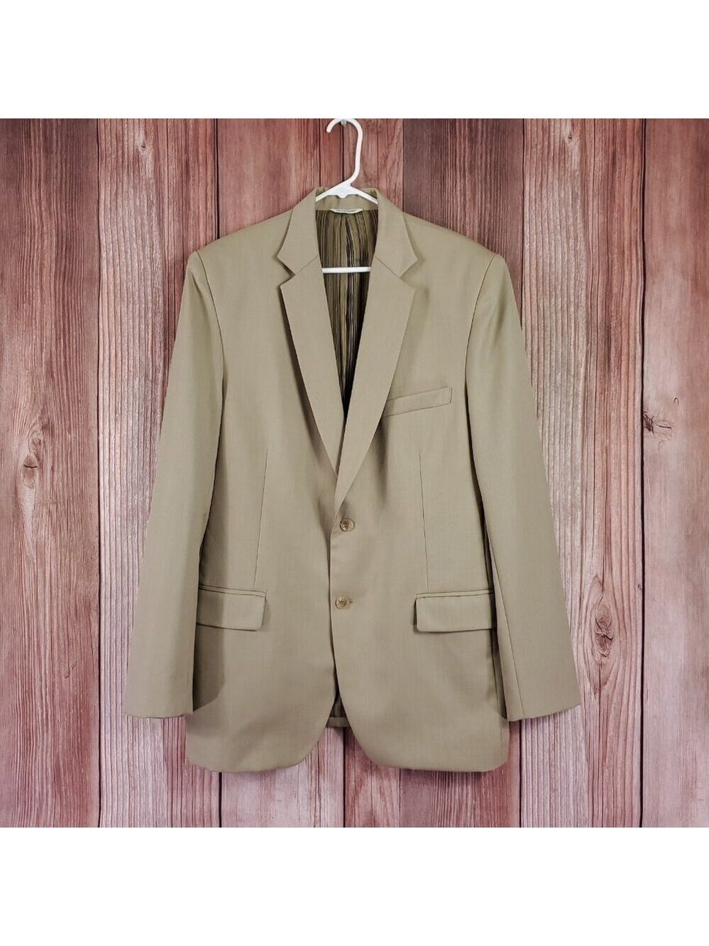 Tilley Endurables Travel Blazer Jacket Mens 42 Large Tan Wool Blend Canada Made